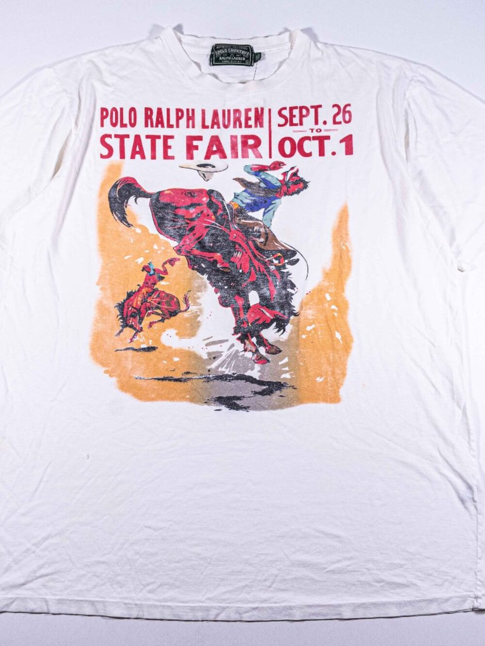 Vintage Polo Country Ralph Lauren State Fair Rodeo T-Shirt Large Made in USA